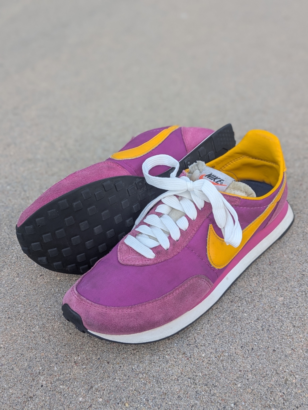 Nike Waffle Trainer 2 SP Fireberry Men’s 9.5 Purple & Yellow Running Sneakers